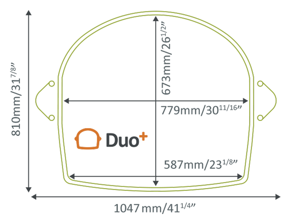 Stiltz Duo+ Homelift footprint