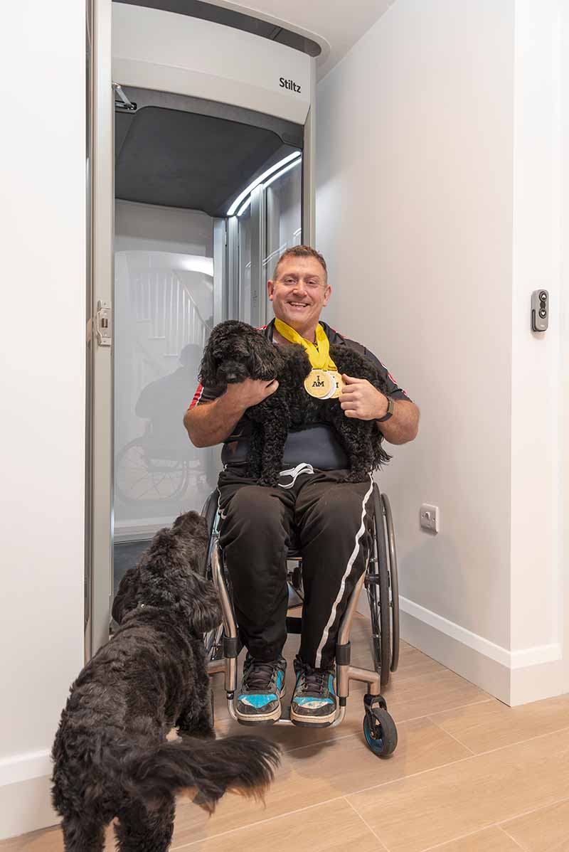 Because of Stiltz Andy could be independent in his house