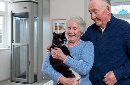 Stiltz home lifts helpl people to stay in their house